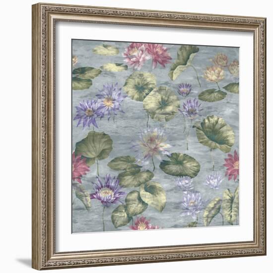 Lily Pond Dove Grey-Bill Jackson-Framed Giclee Print