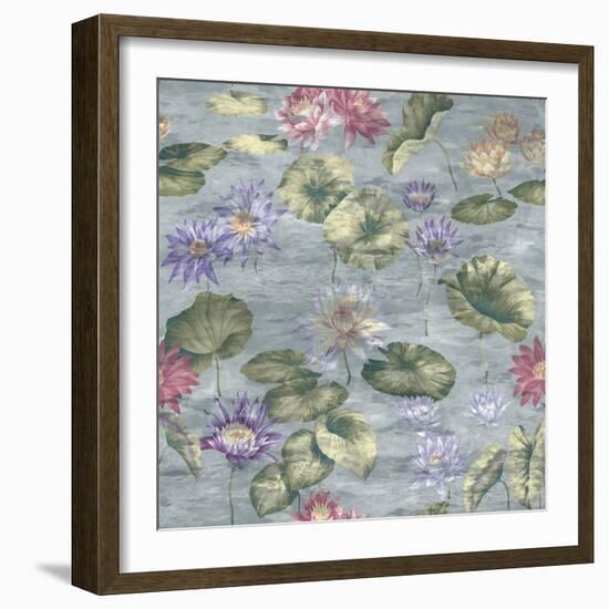 Lily Pond Dove Grey-Bill Jackson-Framed Giclee Print