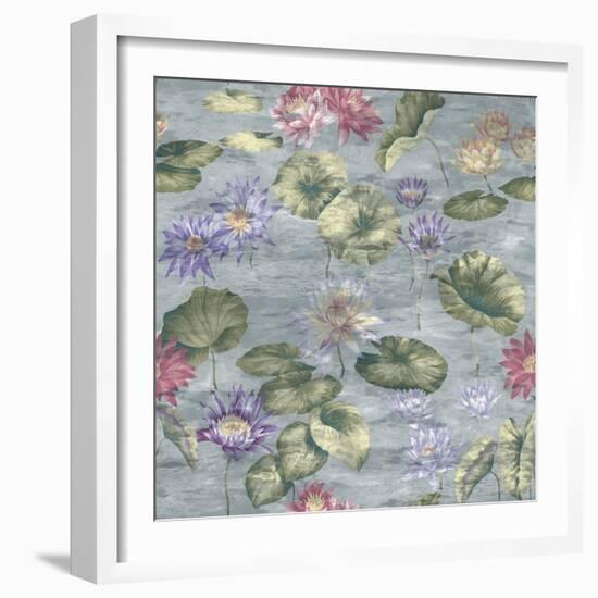 Lily Pond Dove Grey-Bill Jackson-Framed Giclee Print