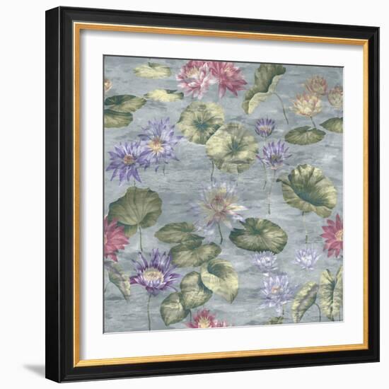 Lily Pond Dove Grey-Bill Jackson-Framed Giclee Print