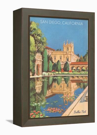 Lily Pond in Balboa Park, San Diego, California-null-Framed Stretched Canvas