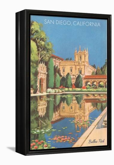 Lily Pond in Balboa Park, San Diego, California-null-Framed Stretched Canvas