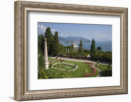 Lily pond, Isola Bella, Borromean Islands, Stresa, Lake Maggiore, Italian Lakes, Piedmont, Italy, E-James Emmerson-Framed Photographic Print