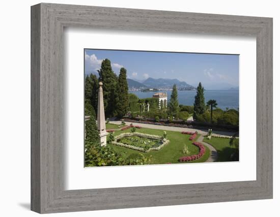 Lily pond, Isola Bella, Borromean Islands, Stresa, Lake Maggiore, Italian Lakes, Piedmont, Italy, E-James Emmerson-Framed Photographic Print