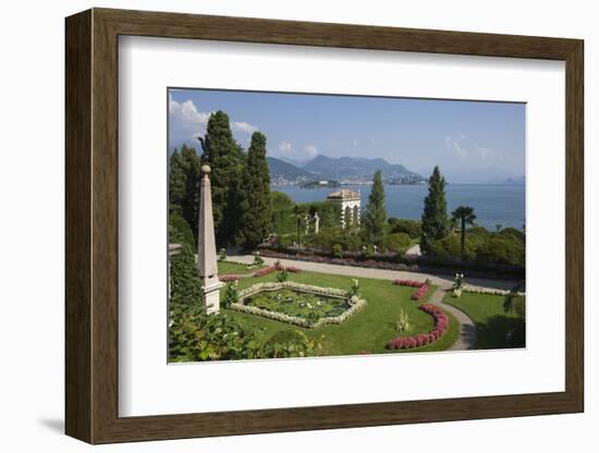 Lily pond, Isola Bella, Borromean Islands, Stresa, Lake Maggiore, Italian Lakes, Piedmont, Italy, E-James Emmerson-Framed Photographic Print