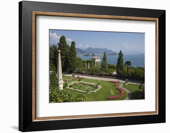 Lily pond, Isola Bella, Borromean Islands, Stresa, Lake Maggiore, Italian Lakes, Piedmont, Italy, E-James Emmerson-Framed Photographic Print