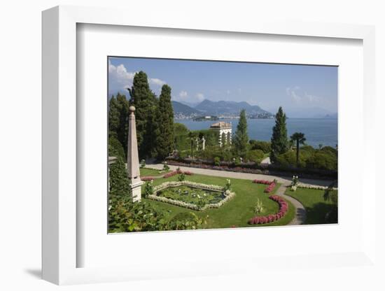 Lily pond, Isola Bella, Borromean Islands, Stresa, Lake Maggiore, Italian Lakes, Piedmont, Italy, E-James Emmerson-Framed Photographic Print