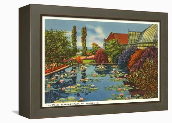 Lily Pond, Schenley Park, Pittsburgh, Pennsylvania-null-Framed Stretched Canvas