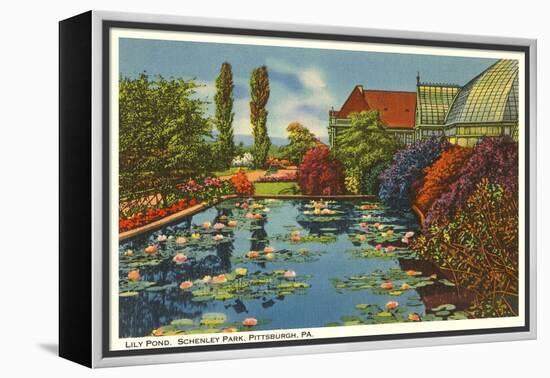 Lily Pond, Schenley Park, Pittsburgh, Pennsylvania-null-Framed Stretched Canvas