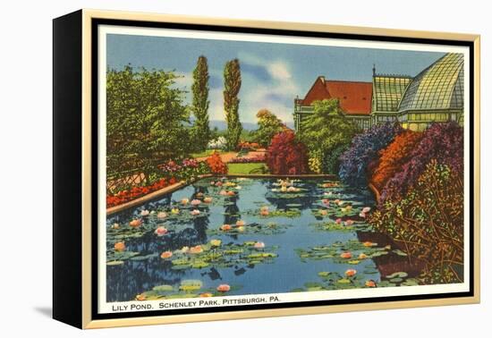 Lily Pond, Schenley Park, Pittsburgh, Pennsylvania-null-Framed Stretched Canvas