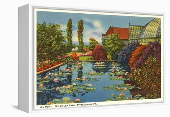 Lily Pond, Schenley Park, Pittsburgh, Pennsylvania-null-Framed Stretched Canvas