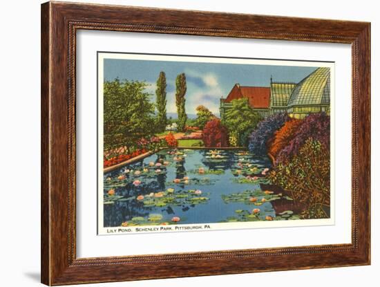 Lily Pond, Schenley Park, Pittsburgh, Pennsylvania-null-Framed Art Print