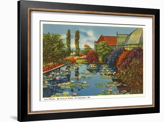 Lily Pond, Schenley Park, Pittsburgh, Pennsylvania-null-Framed Art Print