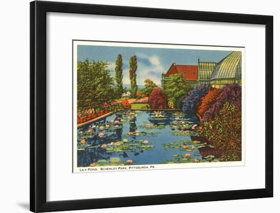 Lily Pond, Schenley Park, Pittsburgh, Pennsylvania-null-Framed Art Print