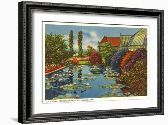 Lily Pond, Schenley Park, Pittsburgh, Pennsylvania-null-Framed Art Print