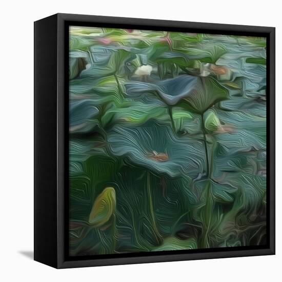 Lily Pond1, 2021, (digital)-Scott J. Davis-Framed Premier Image Canvas