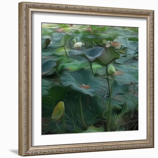 Lily Pond1, 2021, (digital)-Scott J. Davis-Framed Giclee Print