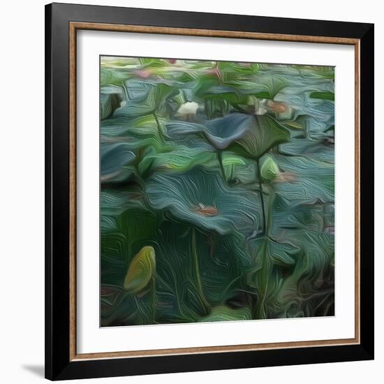 Lily Pond1, 2021, (digital)-Scott J. Davis-Framed Giclee Print