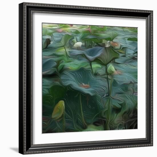 Lily Pond1, 2021, (digital)-Scott J. Davis-Framed Giclee Print