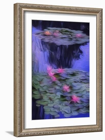 Lily Pond2, 2021, (digital)-Scott J. Davis-Framed Giclee Print