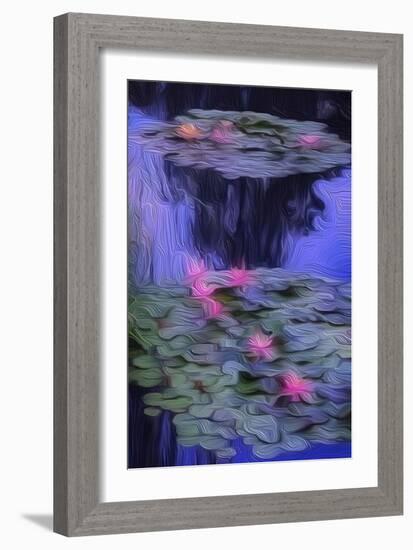 Lily Pond2, 2021, (digital)-Scott J. Davis-Framed Giclee Print