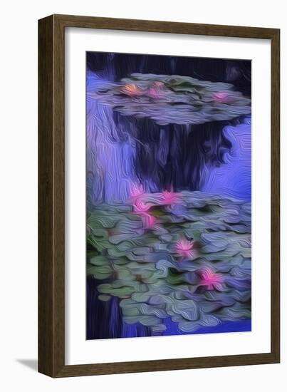 Lily Pond2, 2021, (digital)-Scott J. Davis-Framed Giclee Print
