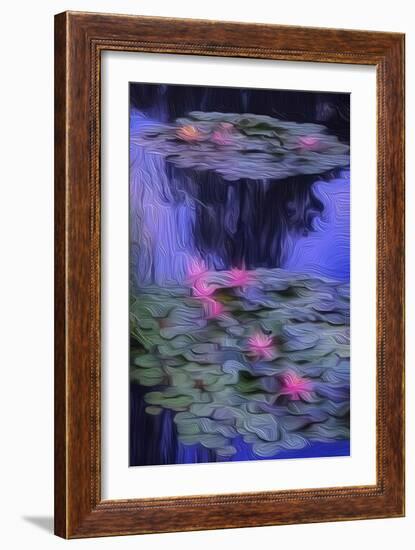 Lily Pond2, 2021, (digital)-Scott J. Davis-Framed Giclee Print