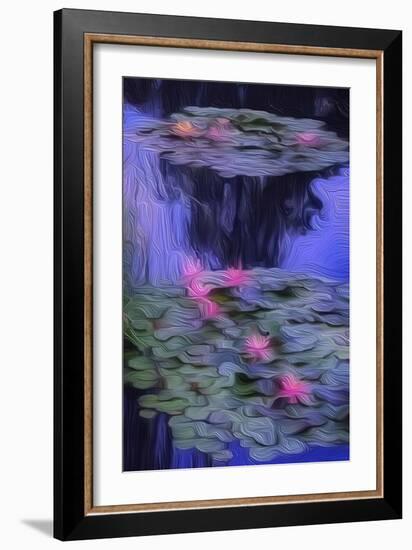 Lily Pond2, 2021, (digital)-Scott J. Davis-Framed Giclee Print