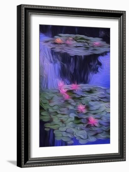 Lily Pond2, 2021, (digital)-Scott J. Davis-Framed Giclee Print