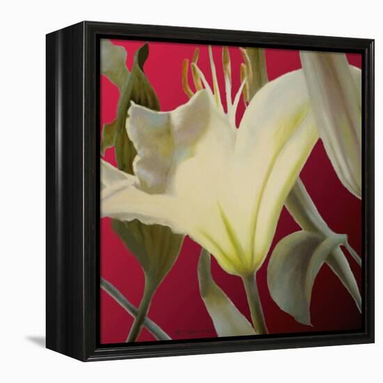 Lily Red-Jan McLaughlin-Framed Stretched Canvas