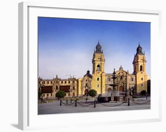 Lima Cathedral-Charles Bowman-Framed Photographic Print