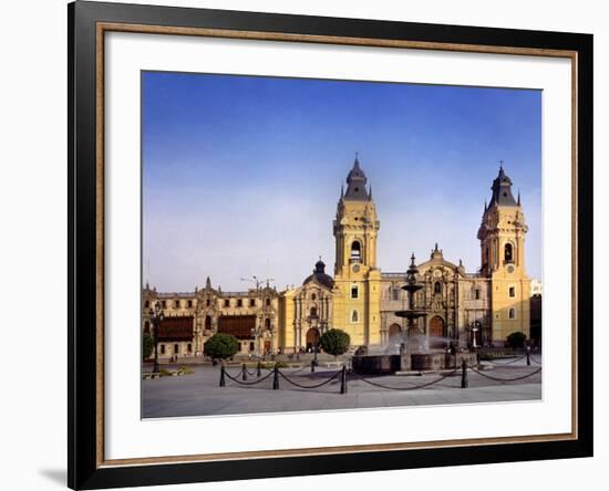 Lima Cathedral-Charles Bowman-Framed Photographic Print