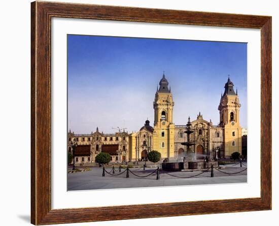 Lima Cathedral-Charles Bowman-Framed Photographic Print