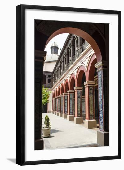 Lima, Peru. Courtyard of the Convent of Santo Domingo, Lima, Peru.-Michael DeFreitas-Framed Photographic Print