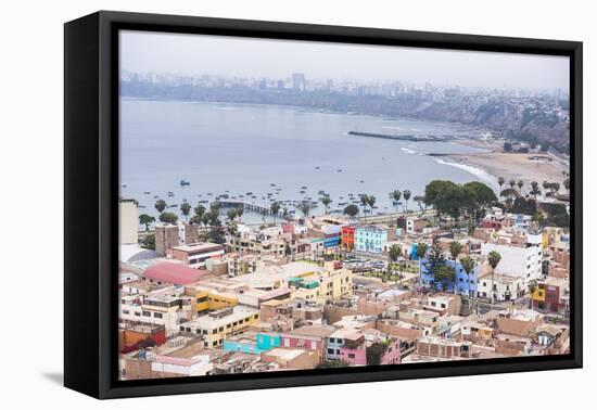 Lima Seen from Cerro San Cristobal, Lima Province, Peru, South America-Matthew Williams-Ellis-Framed Premier Image Canvas