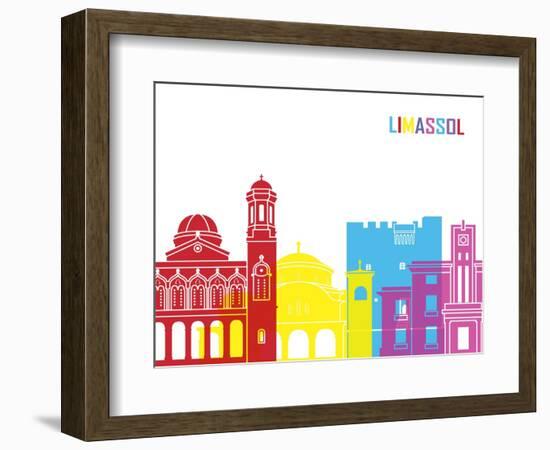 Limassol Skyline Pop-paulrommer-Framed Premium Giclee Print