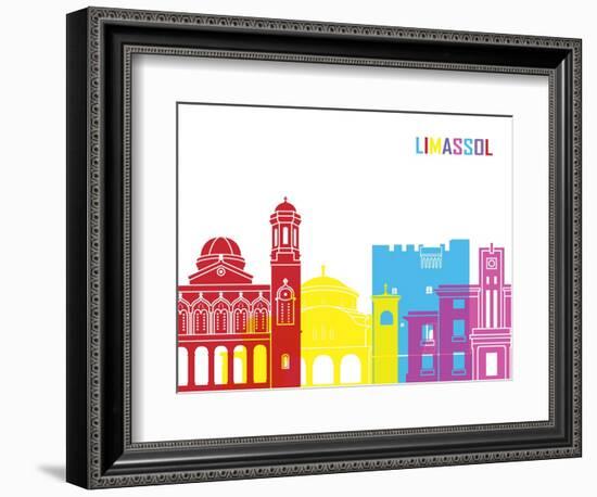 Limassol Skyline Pop-paulrommer-Framed Premium Giclee Print