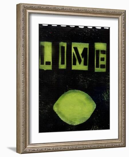 Lime collage-Ricki Mountain-Framed Art Print