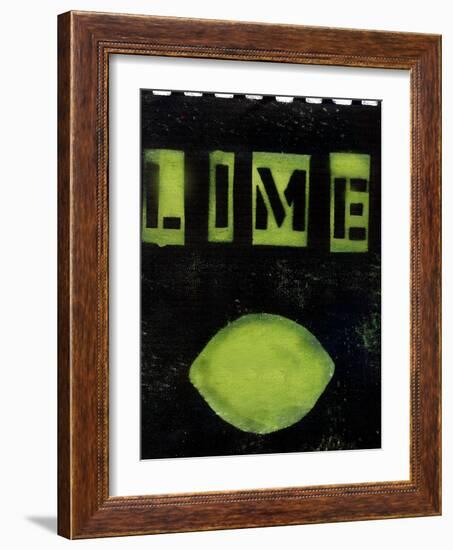 Lime collage-Ricki Mountain-Framed Art Print