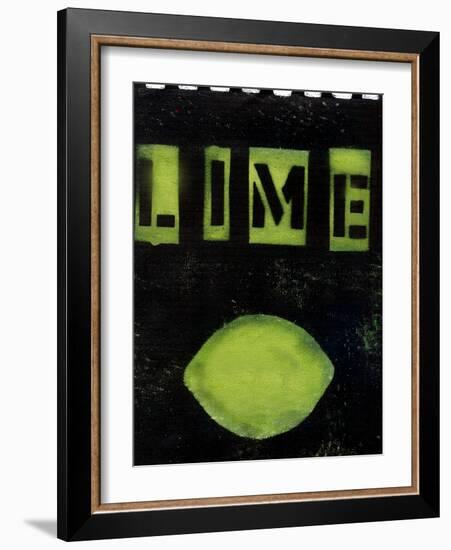 Lime collage-Ricki Mountain-Framed Art Print