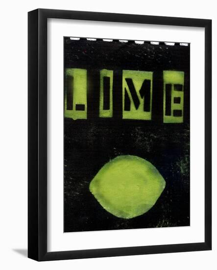 Lime collage-Ricki Mountain-Framed Art Print