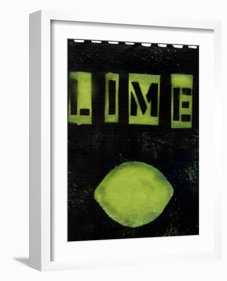 Lime collage-Ricki Mountain-Framed Art Print