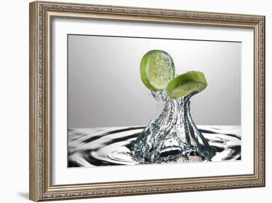 Lime Fresh Splash-Steve Gadomski-Framed Photographic Print