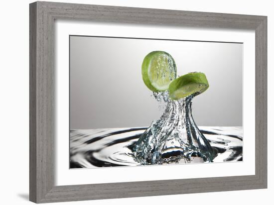 Lime Fresh Splash-Steve Gadomski-Framed Photographic Print