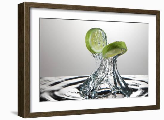 Lime Fresh Splash-Steve Gadomski-Framed Photographic Print