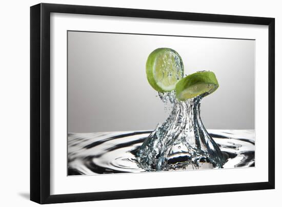 Lime Fresh Splash-Steve Gadomski-Framed Photographic Print