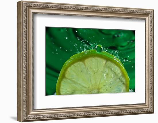 Lime FreshSplash Number 2-Steve Gadomski-Framed Photographic Print
