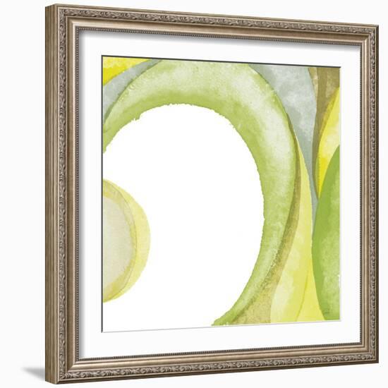 Lime Geometric II-Chris Paschke-Framed Giclee Print