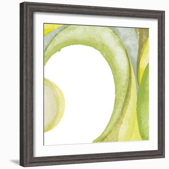 Lime Geometric II-Chris Paschke-Framed Giclee Print