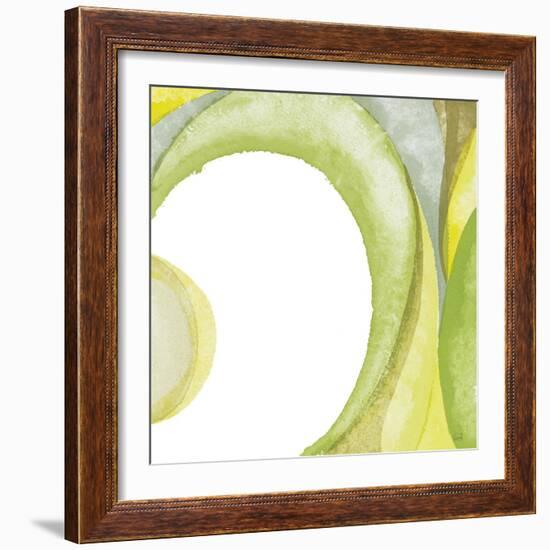 Lime Geometric II-Chris Paschke-Framed Giclee Print